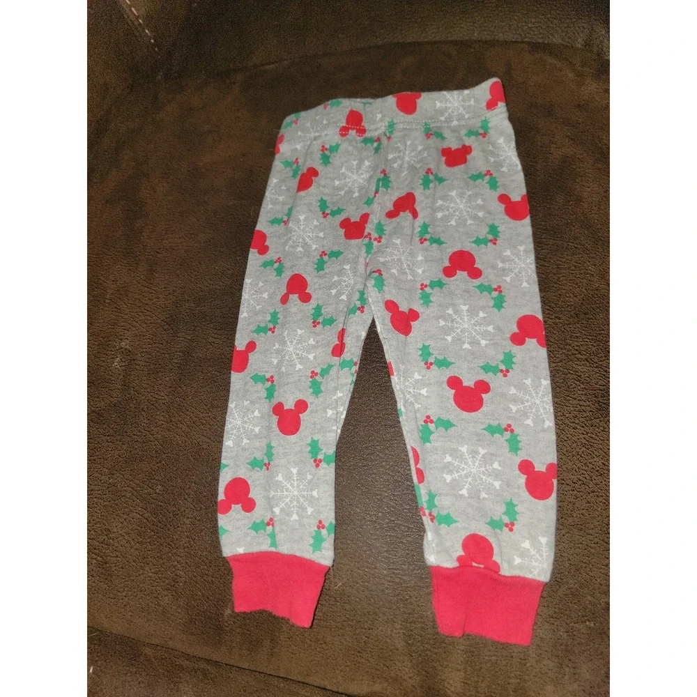 Disney mickey mouse holiday Christmas nice list nailed it pajamas size 18 months